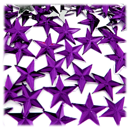 Rhinestones, Flatback, Star, 14mm, 144-pc, Purple (Amethyst)