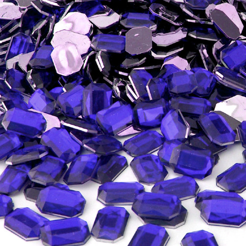 Rhinestones | Flatback | Rectangle | 10x14mm | 1,000-pc | Royal Blue ...