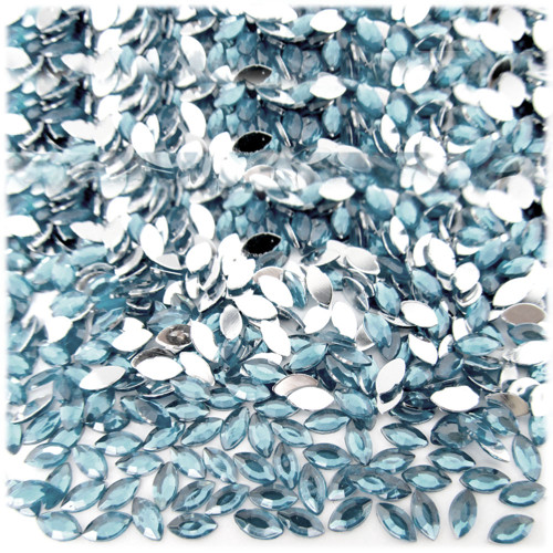 Rhinestones, Flatback, Eye, 3x6mm, 10,000-pc, Light Baby Blue