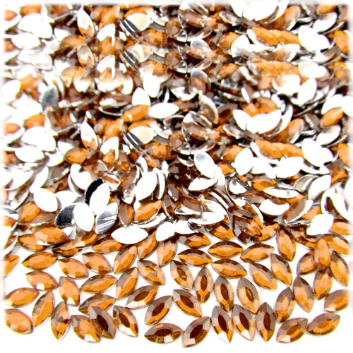 Rhinestones, Flatback, Eye, 3x6mm, 1,440-pc, Light Orange