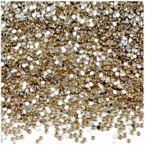 Rhinestones, Flatback, Round, 1.5mm, 10,000-pc, Champagne Yellow