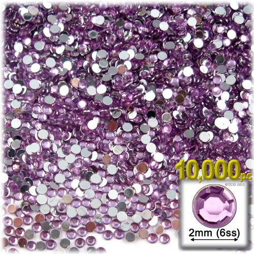 Rhinestones | Flatback | Round | 2mm | 10,000-pc | Golden Yellow ...