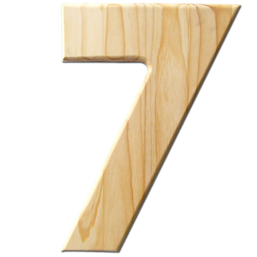 Unfinished Wood, 12-in, 2-in Thick, Number, Number 7