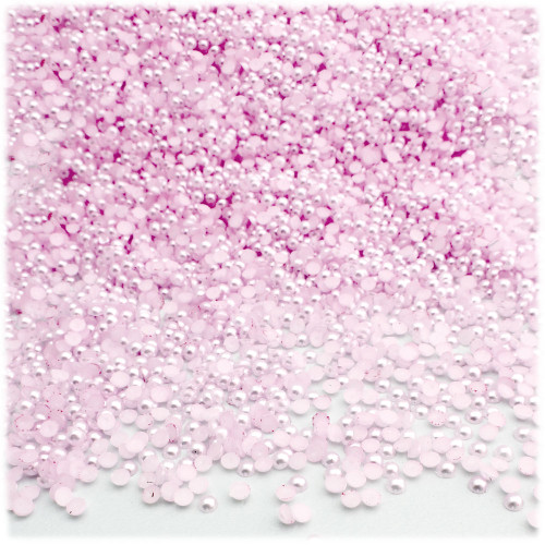 Half Dome Pearl, Plastic beads, 2mm, 10,000-pc, Light Baby Pink