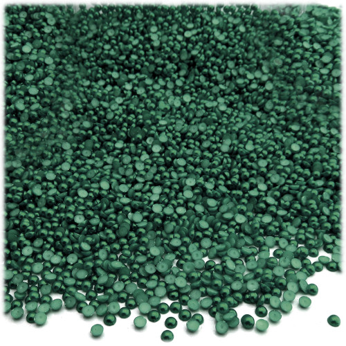 Half Dome Pearl, Plastic beads, 2mm, 10,000-pc, Forest Green