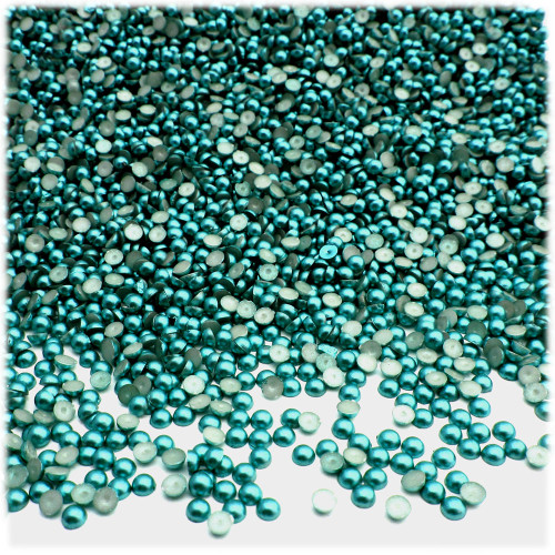 Half Dome Pearl, Plastic beads, 2mm, 2,500-pc, Jade Blue