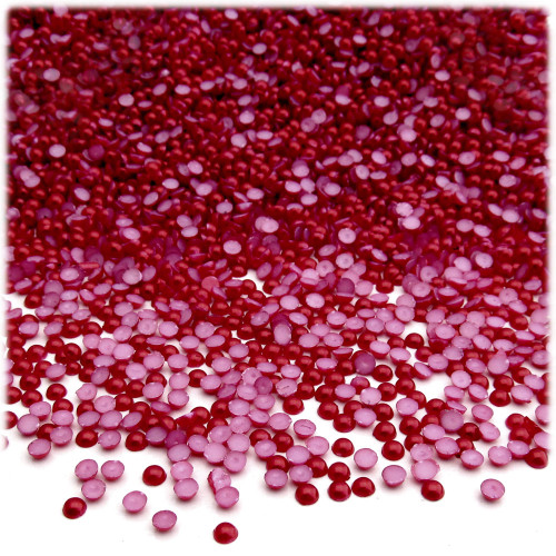 Half Dome Pearl, Plastic beads, 3mm, 10,000-pc, Pearl Red