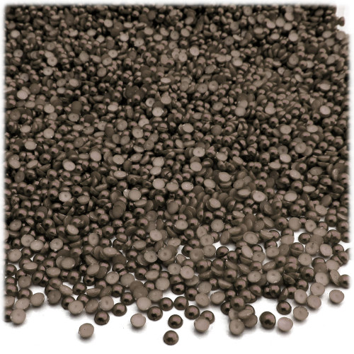 Half Dome Pearl, Plastic beads, 3mm, 10,000-pc, Milk Chocolate Brown