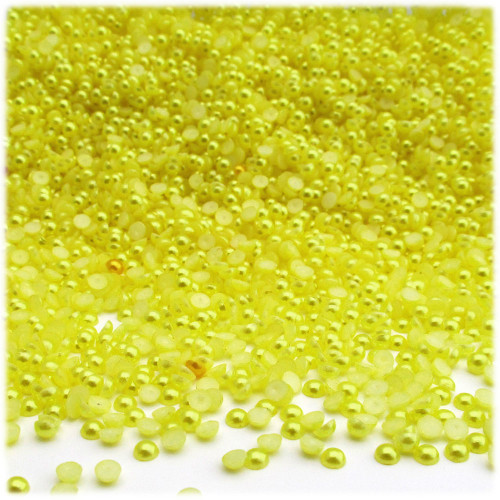 Half Dome Pearl, Plastic beads, 3mm, 5,000-pc, Yellow Rays
