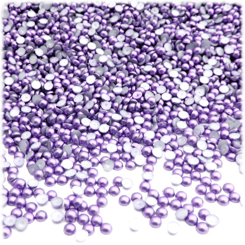 Half Dome Pearl, Plastic beads, 3mm, 1,440-pc, Lavender Purple