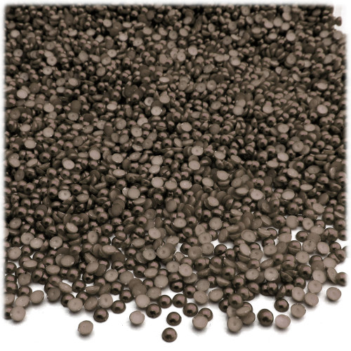 Half Dome Pearl, Plastic beads, 3mm, 1,440-pc, Milk Chocolate Brown