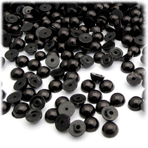 Half Dome Pearl | Plastic beads | 5mm | 144-pc | Pitch Black | Crafts ...
