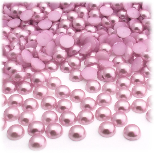 Half Dome Pearl, Plastic beads, 5mm, 10,000-pc, Satin Pink