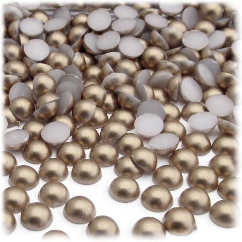 Half Dome Pearl, Plastic beads, 7mm, 10,000-pc, Cocco Butter Brown
