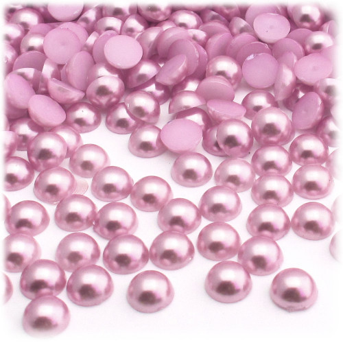 Half Dome Pearl, Plastic beads, 7mm, 10,000-pc, Satin Pink