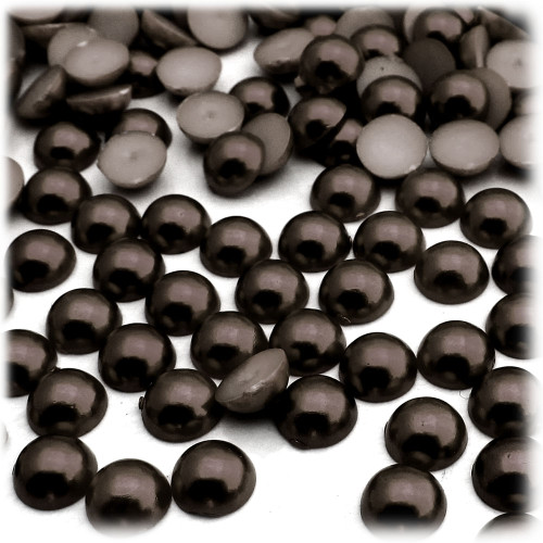 Half Dome Pearl, Plastic beads, 7mm, 10,000-pc, Mocha Brown