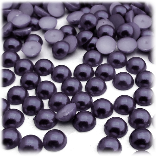 Half Dome Pearl, Plastic beads, 7mm, 10,000-pc, Blueberry Purple