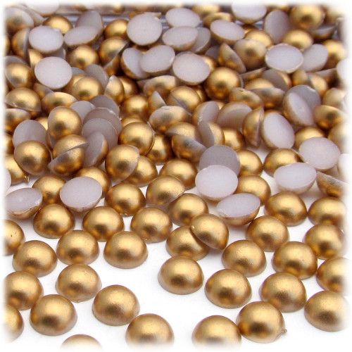 Half Dome Pearl, Plastic beads, 7mm, 10,000-pc, Golden Caramel Brown