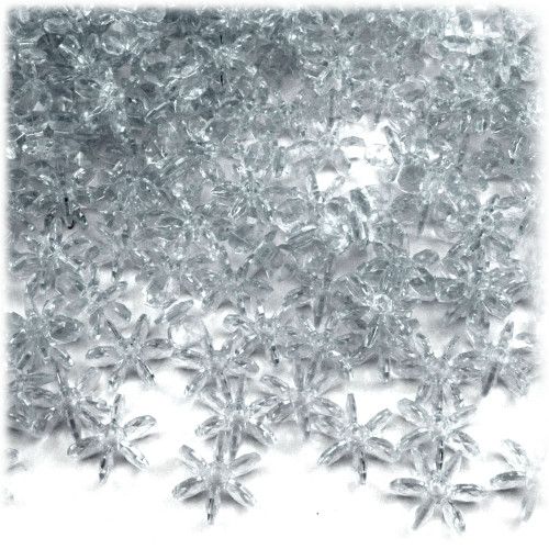 Starflake bead, SnowFlake, Cartwheel, Transparent, 10mm, 1,000-pc, Clear