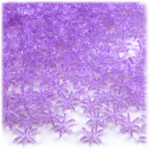 Starflake bead, SnowFlake, Cartwheel, Transparent, 10mm, 1,000-pc, Lavender Purple