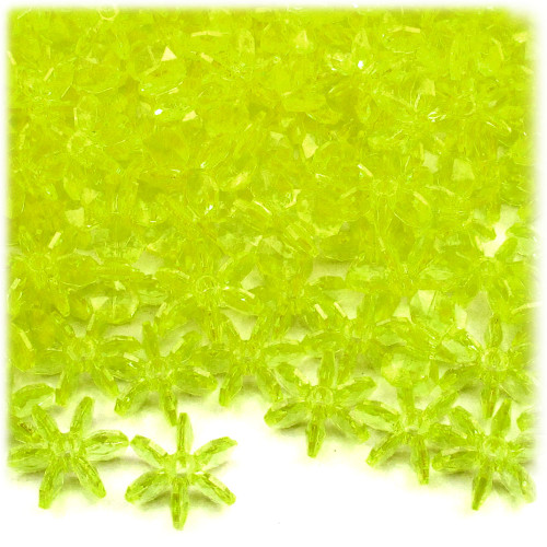 Starflake bead, SnowFlake, Cartwheel, Transparent, 12mm, 1,000-pc, Yellow