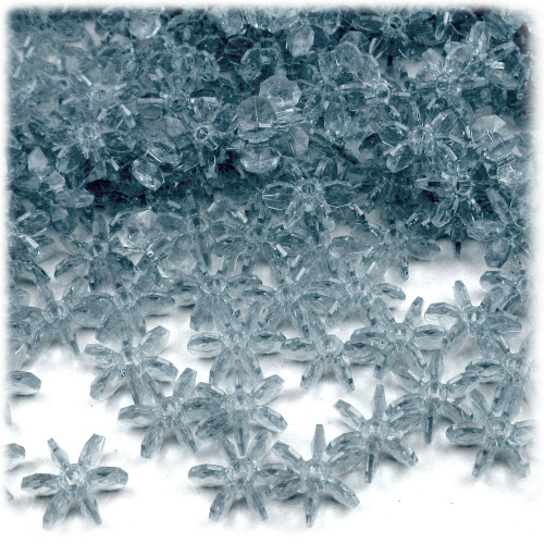 Starflake bead, SnowFlake, Cartwheel, Transparent, 12mm, 1,000-pc, Blue Jeans