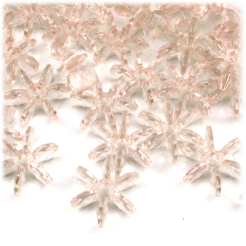 Starflake bead, SnowFlake, Cartwheel, Transparent, 25mm, 1,000-pc, Champagne