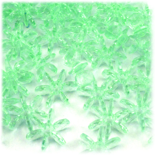 Starflake bead, SnowFlake, Cartwheel, Transparent, 25mm, 25-pc Sea Mist