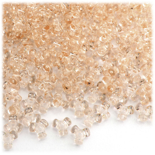 Plastic Tri-Bead, Transparent, 11mm, 1,000-pc, Champagne
