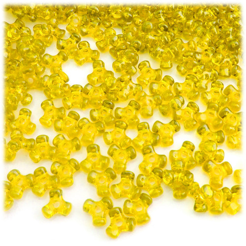 Plastic Tri-Bead, Transparent, 11mm, 1,000-pc, Acid Yellow