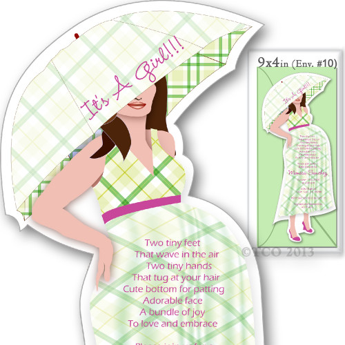 One Baby Shower invitations Mod Mom Checkered Pattern in Light Green