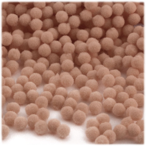 Acrylic Pom Pom, 7mm, 100-pc, Tan