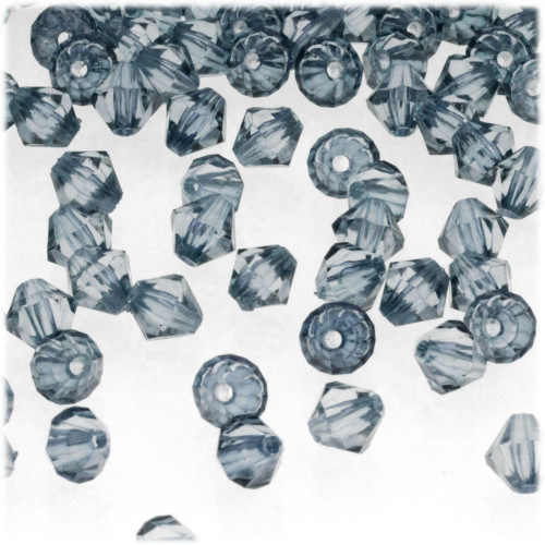 Plastic Bicone Beads, Transparent, 8mm, 1,000-pc, Blue Jeans