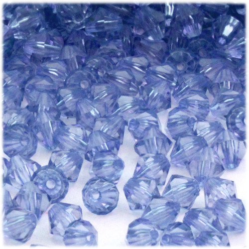 Bicone Beads, Transparent, Faceted, 10mm, 1,000-pc, Light Blue