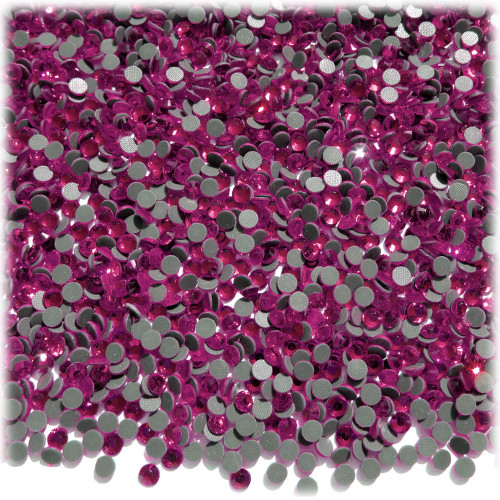 The Crafts Outlet DMC Hotfix Superior Quality Glass 144-Piece Round Rhinestone Embellishment 3mm Ruby Red