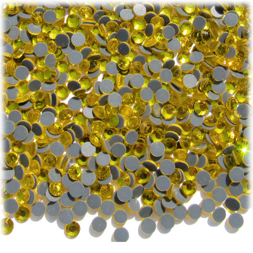 The Crafts Outlet Glass Rhinestones, DMC Hot-Fix, 3mm Tiny, 1440-pc, Golden Yellow