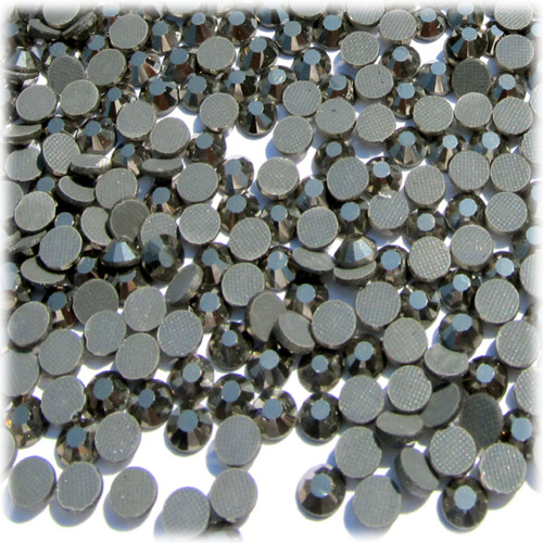 Rhinestones, Hotfix, DMC, Glass Rhinestone, 6mm, 144-pc, Charcoal Gray (Jet Hematite)