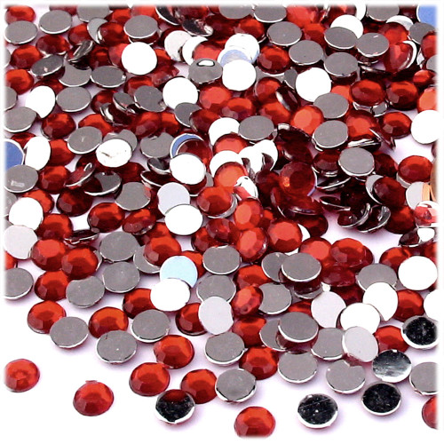 Rhinestones, Flatback, Round, 5mm, 10,000-pc, Devil Red Wine