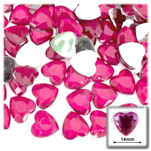 Rhinestones| Flatback| Round| 14mm| 144-pc| Hot Pink| The Crafts Outlet