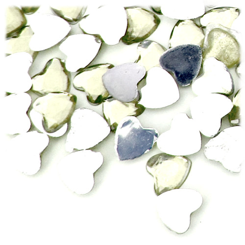 Rhinestones, Flatback, Heart, 14mm, 1,000-pc, Olive Green