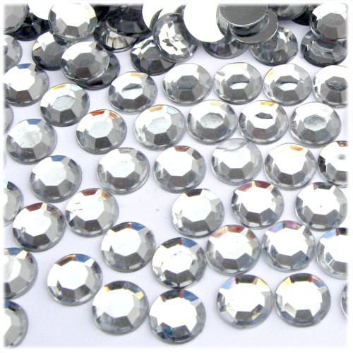 Rhinestones, Flatback, Round, 10mm, 5,000-pc, Clear