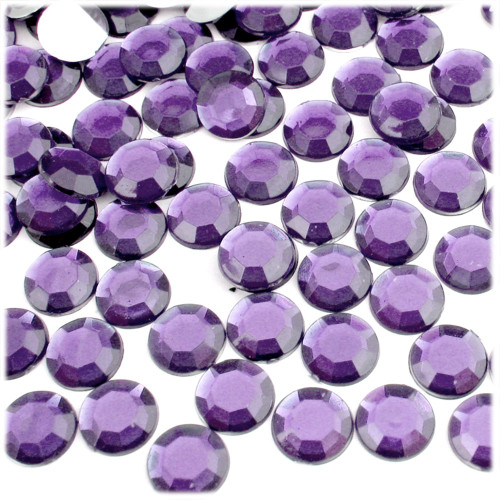 Rhinestones, Flatback, Round, 11mm, 1,000-pc, Lavender