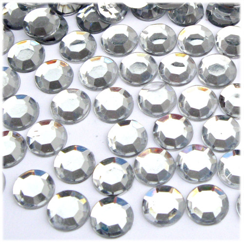 Rhinestones, Flatback, Round, 12mm, 144-pc, Clear