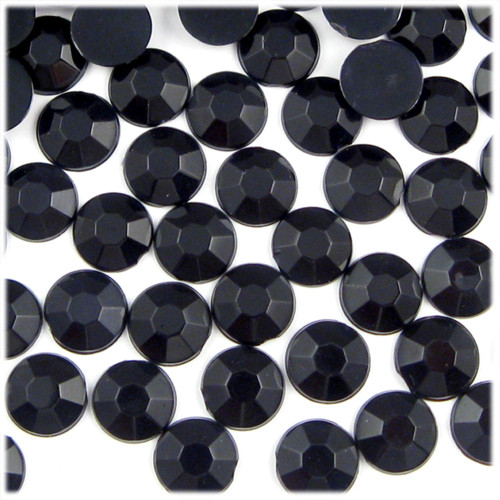 Rhinestones, Flatback, Rectangle, 9mm, 1,000-pc, Jet Black