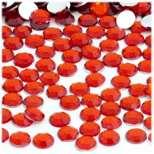 Rhinestones, Flatback, Rectangle, 9mm, 1,000-pc, Ruby Red