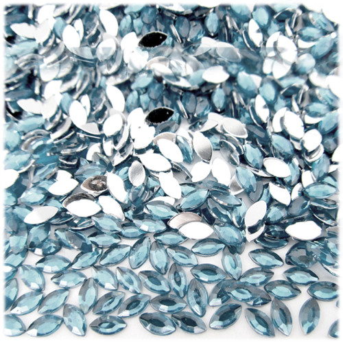 Rhinestones, Flatback, Eye, 4x8mm, 10,000-pc, Light Baby Blue