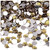 Rhinestones, Flatback, Round, 6mm, 1,000-pc, Champagne Yellow