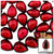 Rhinestones, Flatback, Teardrop, 13x18mm, 72-pc, Devil Red Wine