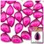 Rhinestones, Flatback, Teardrop, 13x18mm, 72-pc, Hot Pink