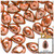 Rhinestones, Flatback, Teardrop, 13x18mm, 72-pc, Light Orange